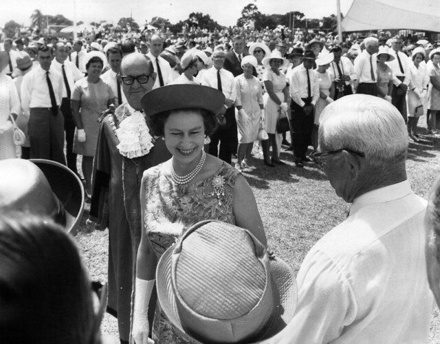 Picture of the Queen in Townsville, Australia during a walkabout 