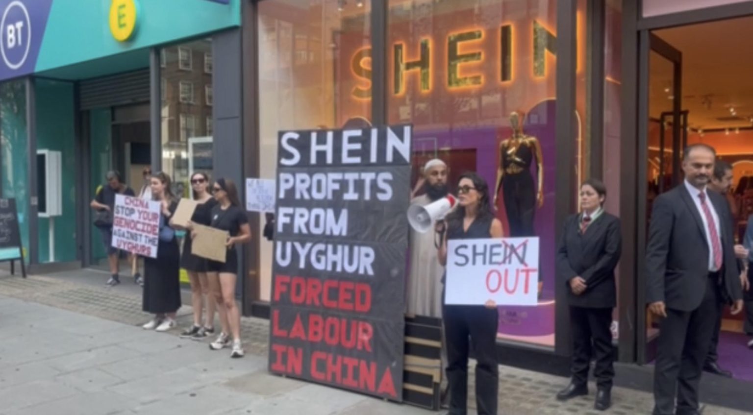 SHEIN protest challenges brand's ties to Uyghur labour camps