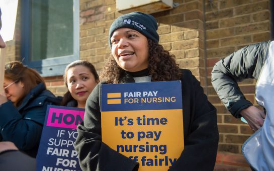 Campaigners protest for Fair Pay for Nursing