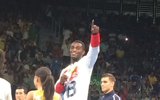 A picture pf Joshua Buatsi in the ring