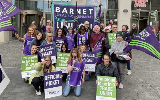 Barnet UNISON workers striking over pay and safety of staff