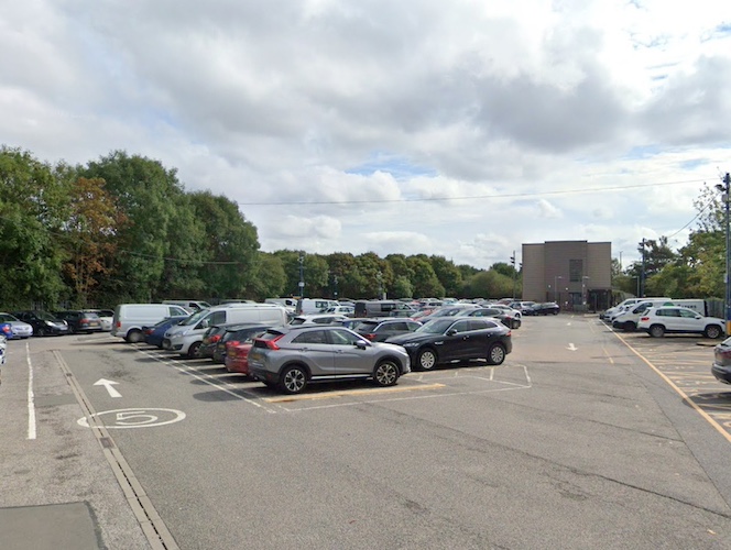 The carpark at Cockfosters tube station