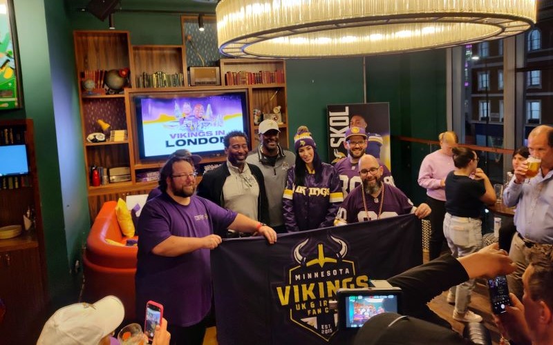 NFL meet and greet event in a Victoria pub for the Minnesota Vikings UK Fan Club