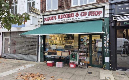 A photo of the front Alan's Record and CD Shop, East Finchley