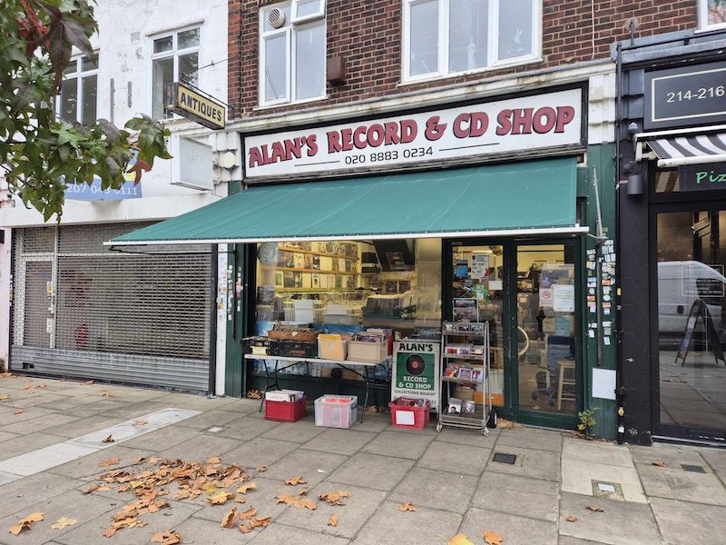 A photo of the front Alan's Record and CD Shop, East Finchley