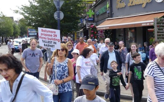 Residents march to oppose Edgware planning proposals