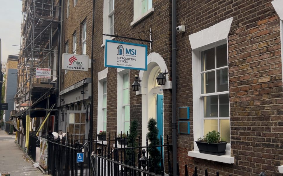 The front facade of MSI Reproductive Choices in central London