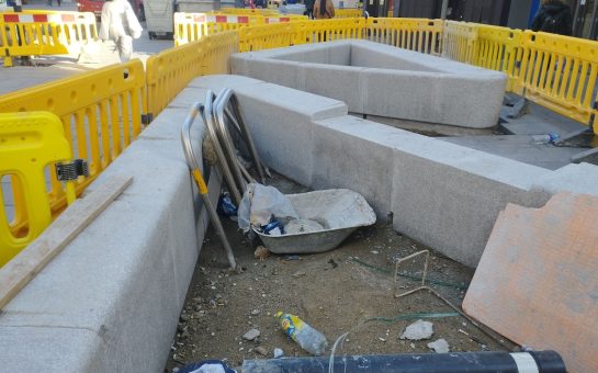 The benches outside Harrow-on-the-hill station